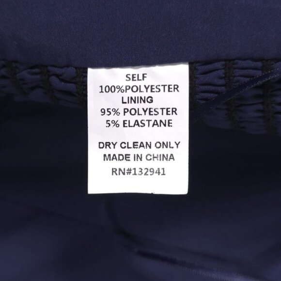 AMANDA UPRICHARD Collina Crinkle Jumpsuit Navy Size XS Pleated Strapless - Picture 14 of 14